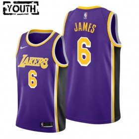 Los Angeles Lakers LeBron James 6 Nike 2021-22 Statement Edition Pelipaidat Swingman - Lasten
